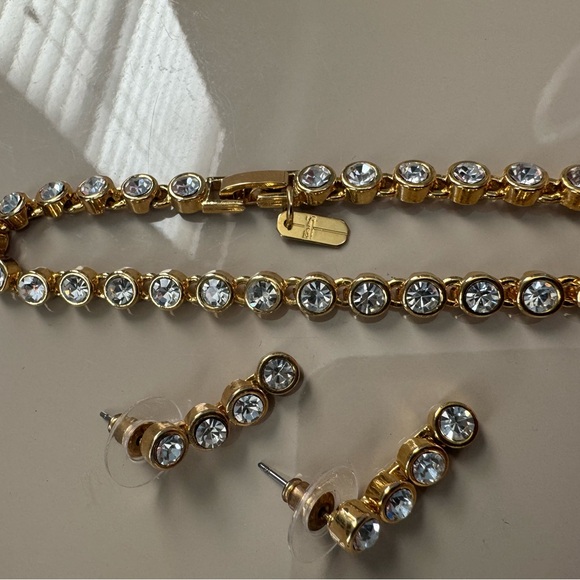 Christina Collection Rhinestone & Gold Jewelry Set - Picture 5 of 10